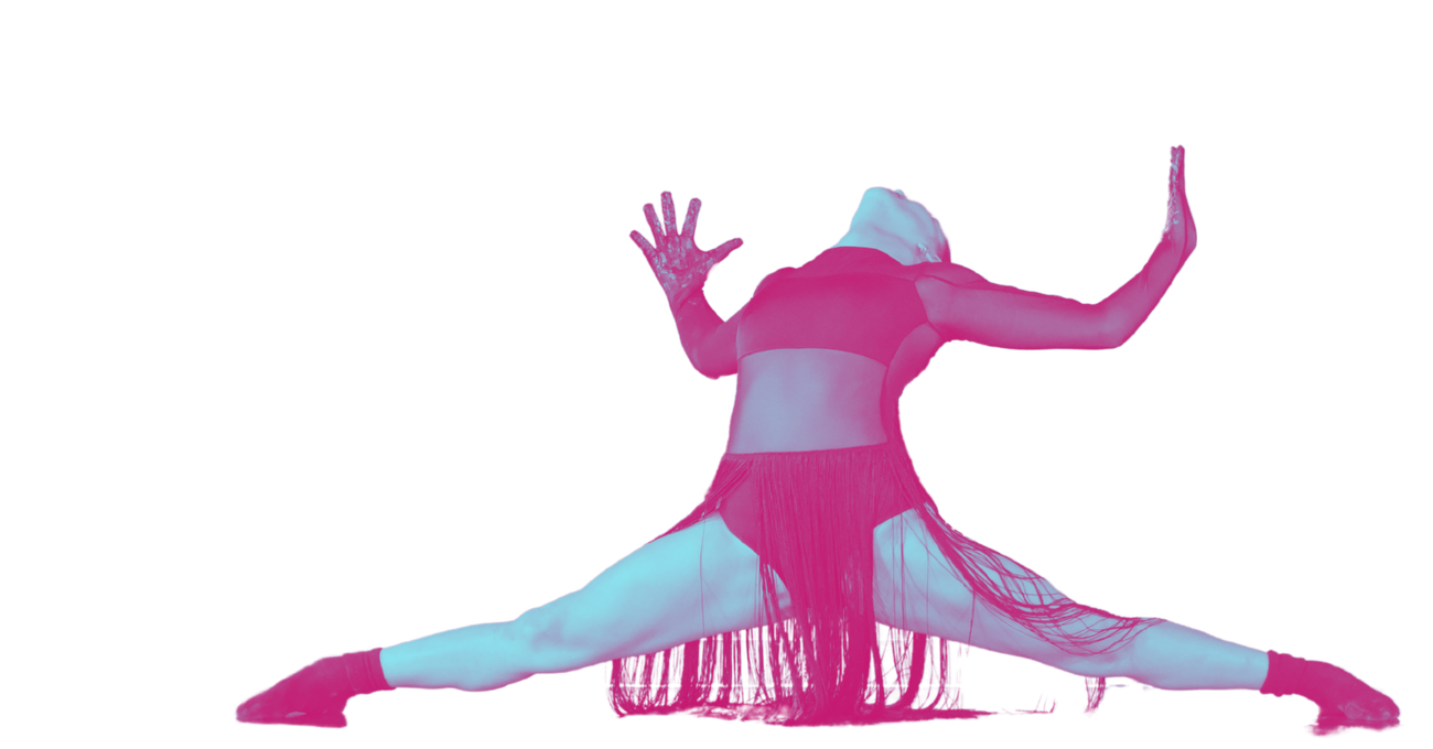 A competitive dancer mid-leap at The Dance Method